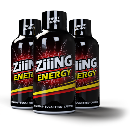 Ziiing Energy Fruit Punch bottles
